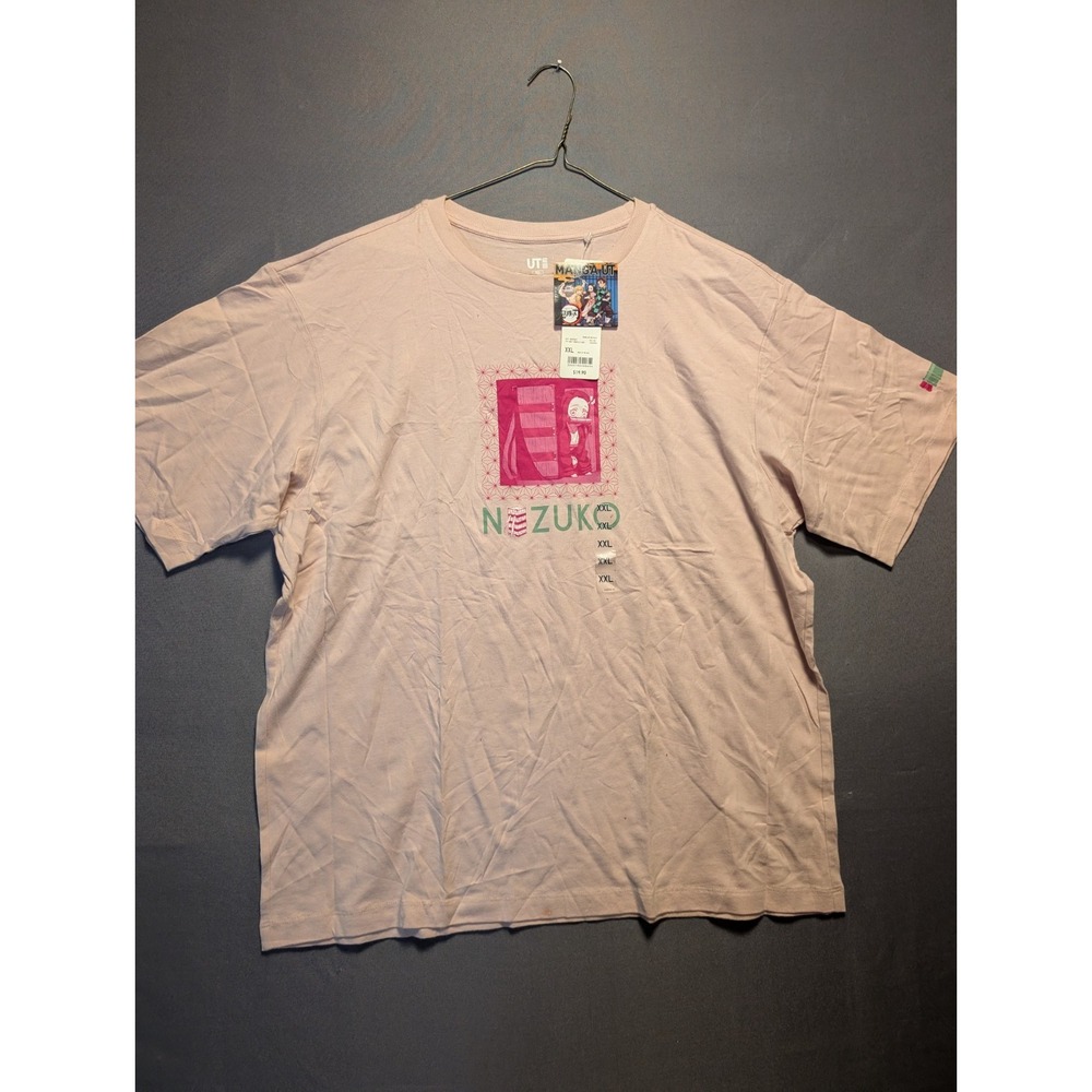 Uniqlo Manga UT Demon Slayer Nezuko Graphic T-Shirt Womens 2XL Pink 241-442569